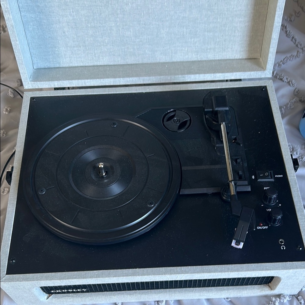 2 Year Old- New Condition-Crosley Black and Gray Turntable